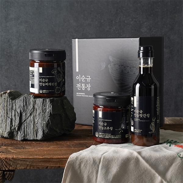이순규 명인 만능세트(찌개된장 450g+고추장 450g+맛간장 480g)