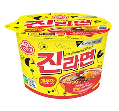 [진라면] 오뚜기 진라면 매운맛 큰컵 12개입/컵라면