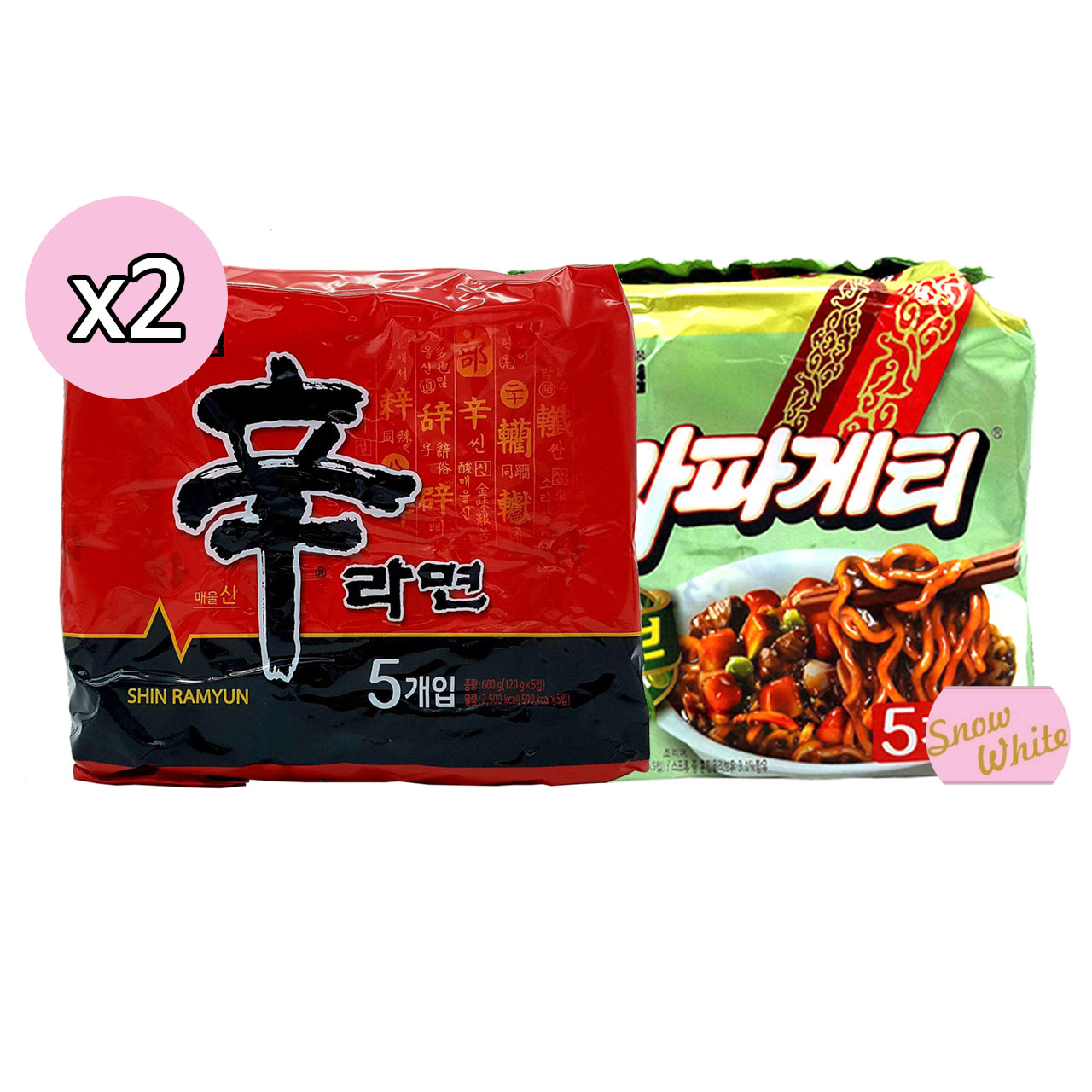 신라면멀티2봉(10개입)+짜파게티멀티2봉(10개입)(총20개입)