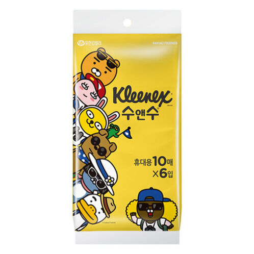 [크리넥스] 수앤수_카카오 휴대용물티슈 10매x6입x2