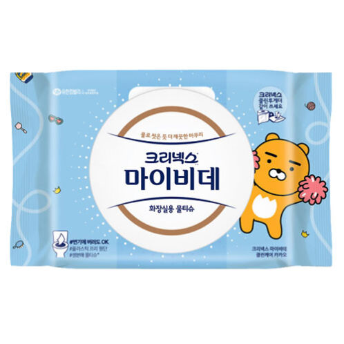 [크리넥스] 카카오 마이비데 물티슈 캡형40매x5