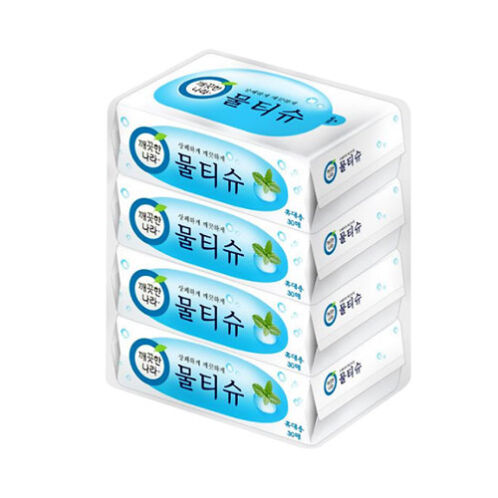 [깨끗한나라] 페퍼민트 물티슈 30매*4입x3