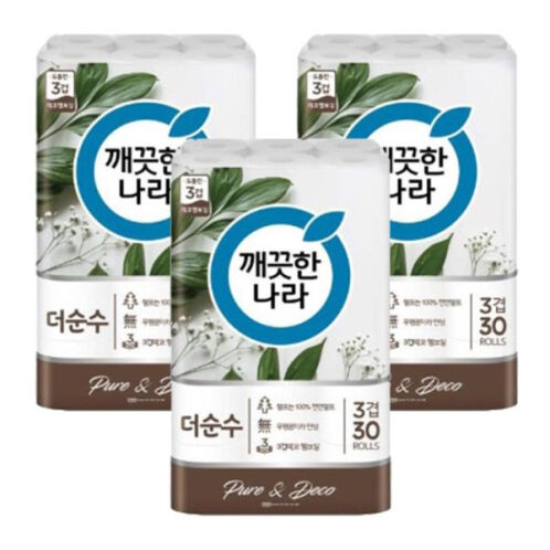 [깨끗한나라] 더순수 3겹데코 25m 30롤