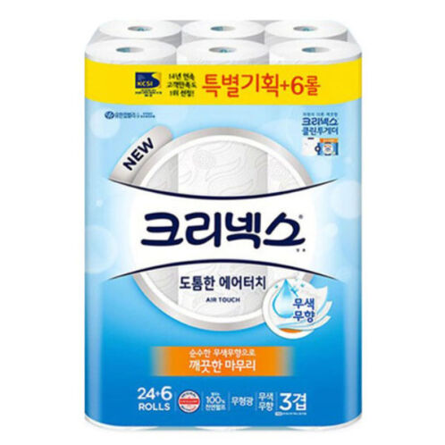 [크리넥스] 도톰한 에어터치 3겹 27m 30롤