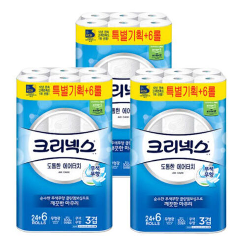 [크리넥스] 도톰한 에어터치 3겹 27m 30롤