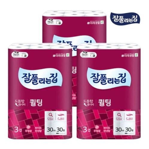 [잘풀리는집] 더 도톰한 퀼팅 3겹데코 30m 30롤