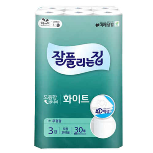 [잘풀리는집] 화이트 3겹데코 28m 30롤*3팩