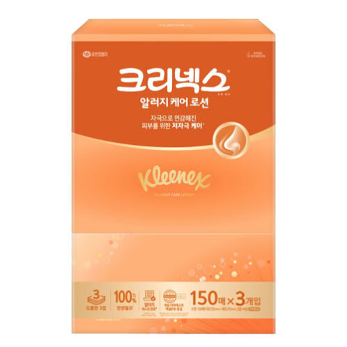 [크리넥스] 알러지케어 로션티슈 150매*3입