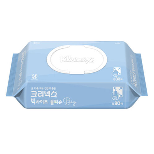 [크리넥스] 빅사이즈 물티슈 캡형80매x10개