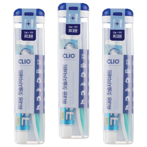 [크리오] 휴대용 칫솔치약세트x3개
