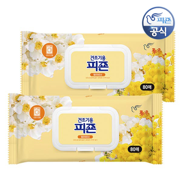 피죤 건조기용 드라이시트 오리지널 80매x2